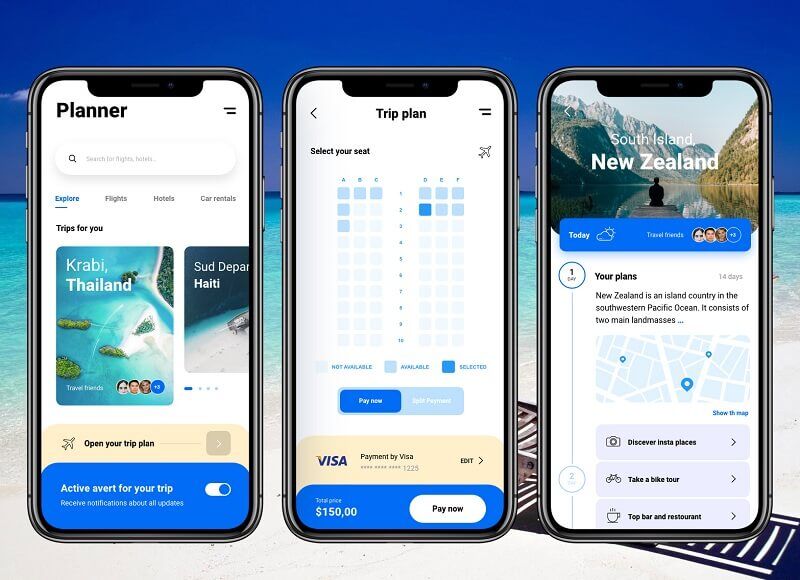 travel planner app development cost