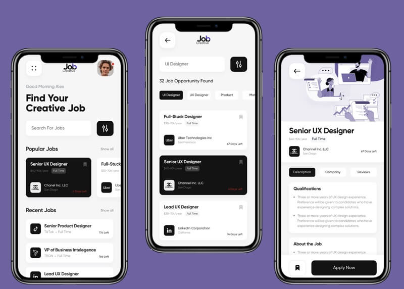 Job Search App Development