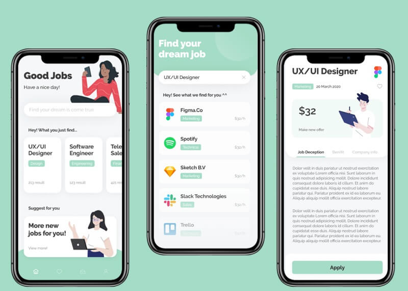 job search app development