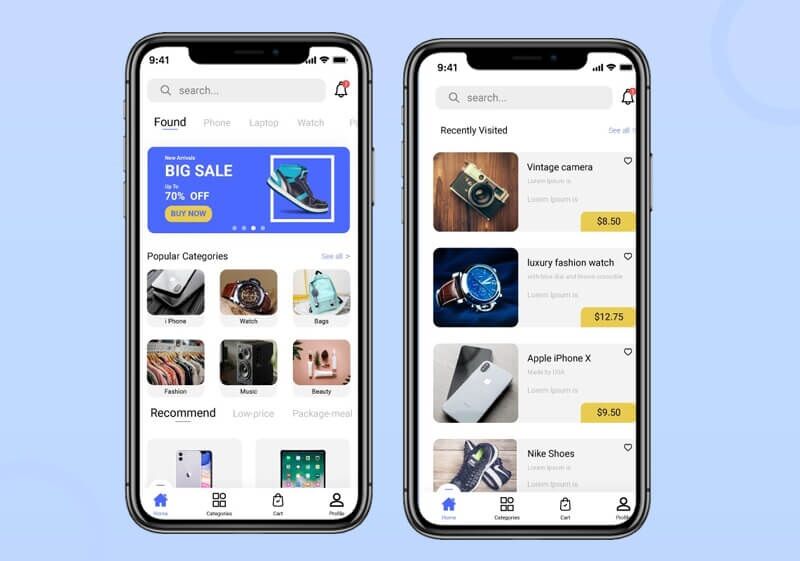 Functions and features to build a marketplace app