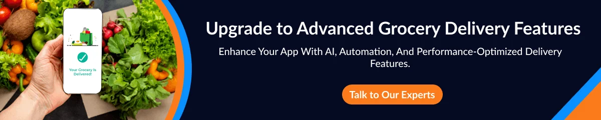 Grocery delivery App development CTA
