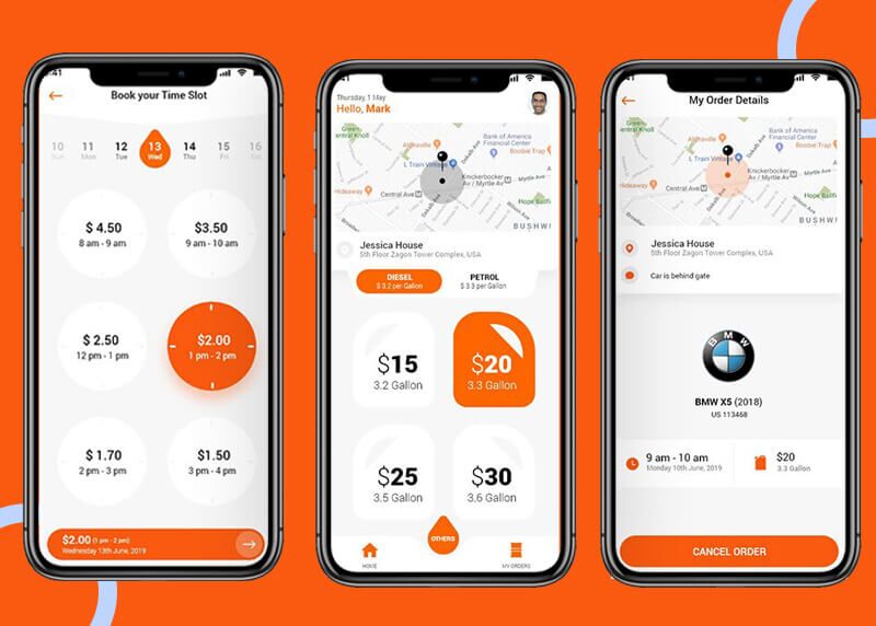 features of fuel delivery app development