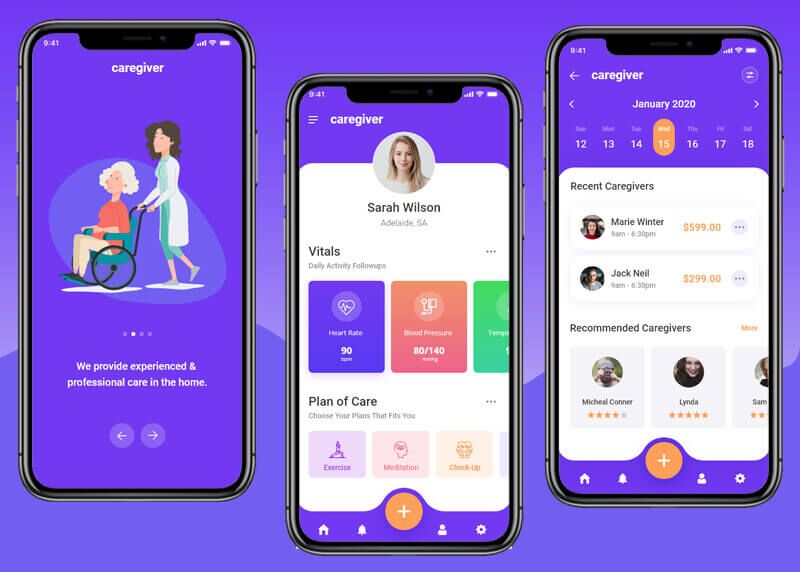 elderly care app development