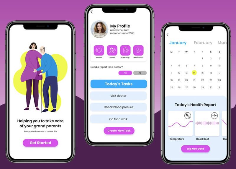 elderly care app development