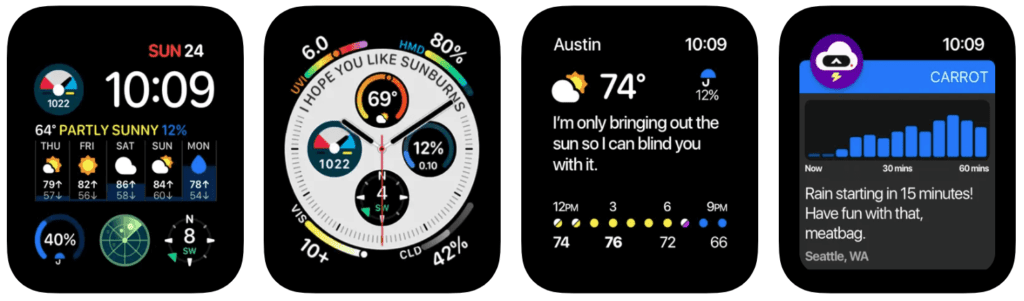 Carrot Weather&nbsp;apple watch app