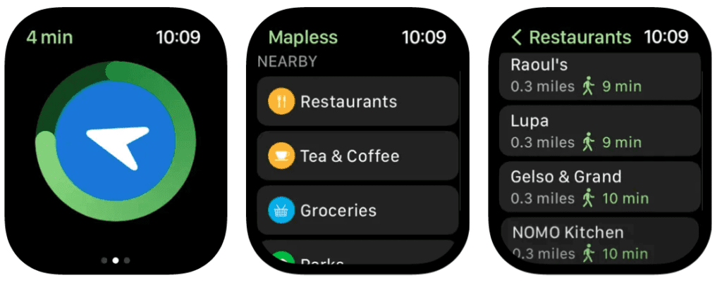 Mapless&nbsp;apple watch app