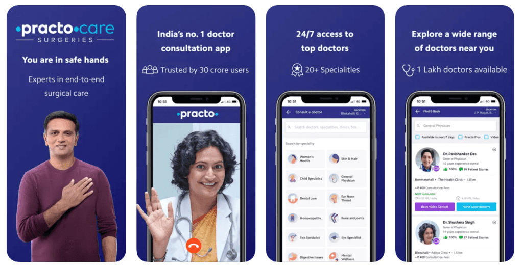 Practo telemedicine app
