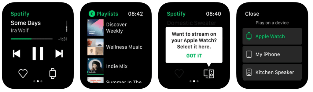 Spotify&nbsp;apple watch app