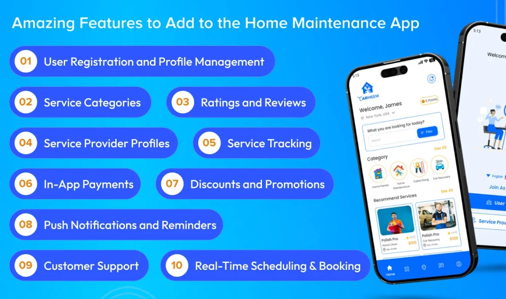 Home Maintenance App Development Features