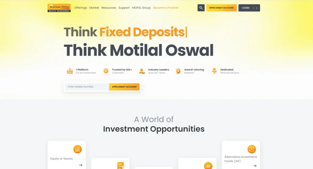 Motilal Oswal Trading App - best app for stock market