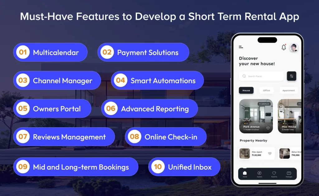 Features to Develop a Short Term Rental App
