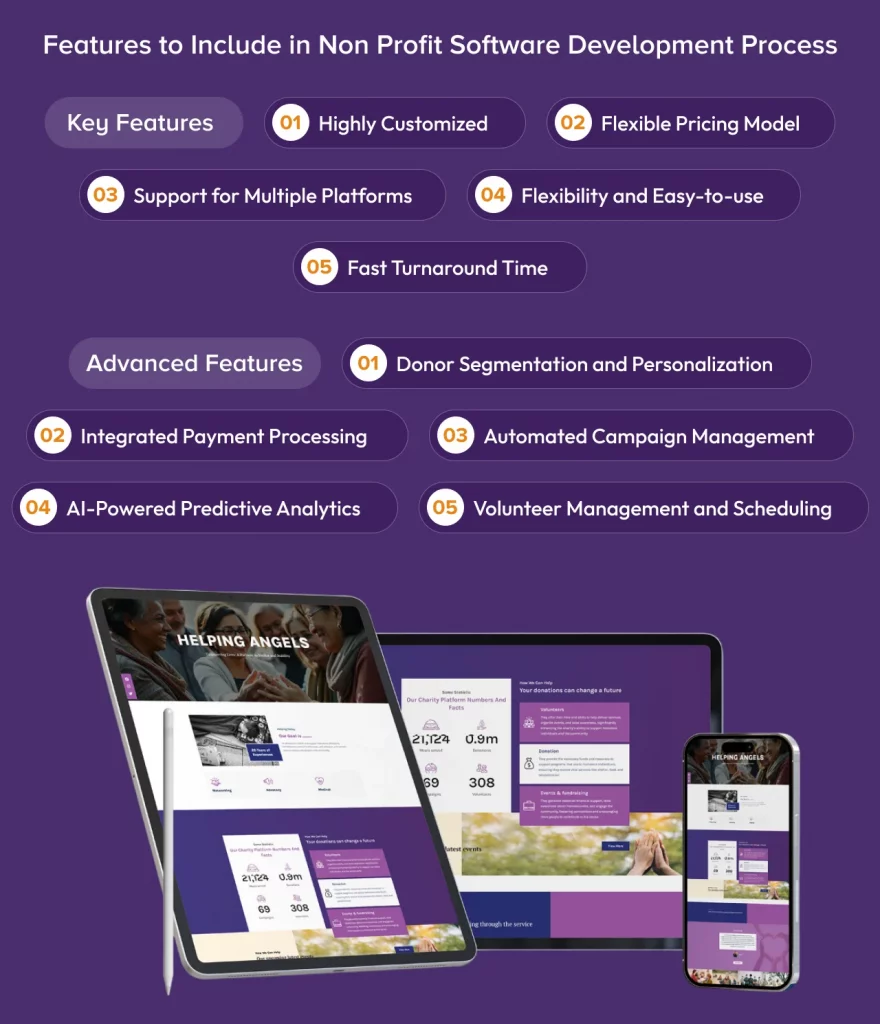 Features to Include in Non Profit Software Development Process