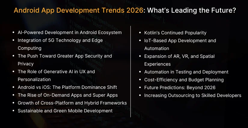 Android App Development Trends 2026
