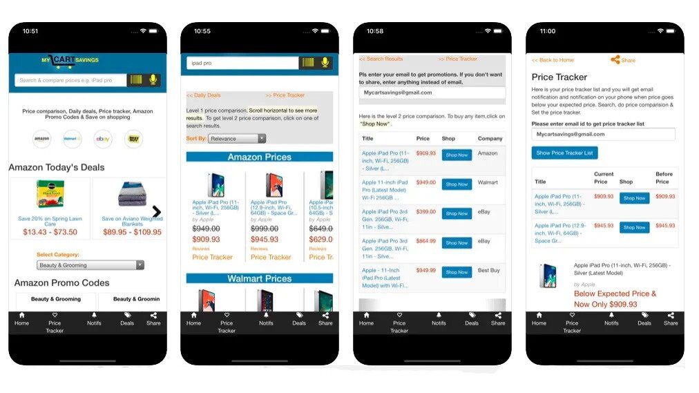 Features of Price Comparison Mobile Application